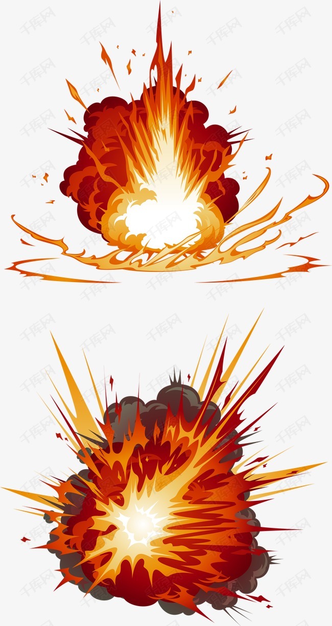 爆炸效果的素材免抠爆炸鞭炮爆破爆竹效果