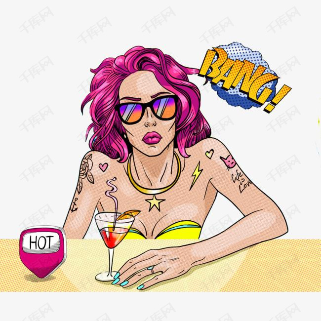 喝酒的欧美女人