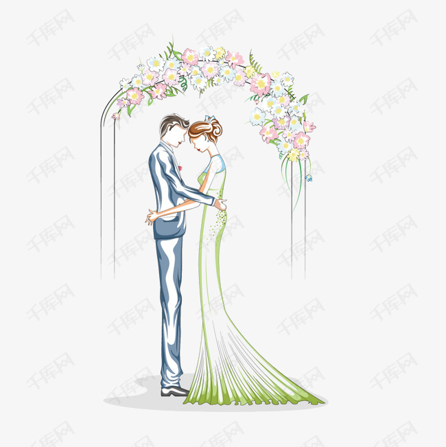 婚纱卡通人物_情侣头像卡通婚纱(3)