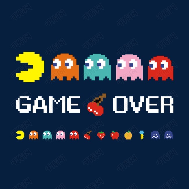 卡通游戏失败界面