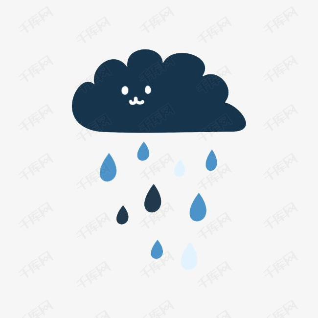 可爱下雨天天气形象
