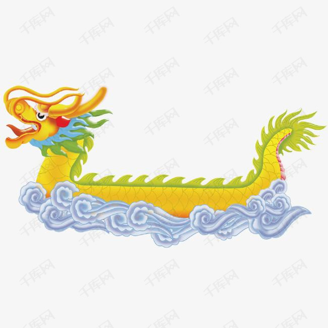 卡通龙舟