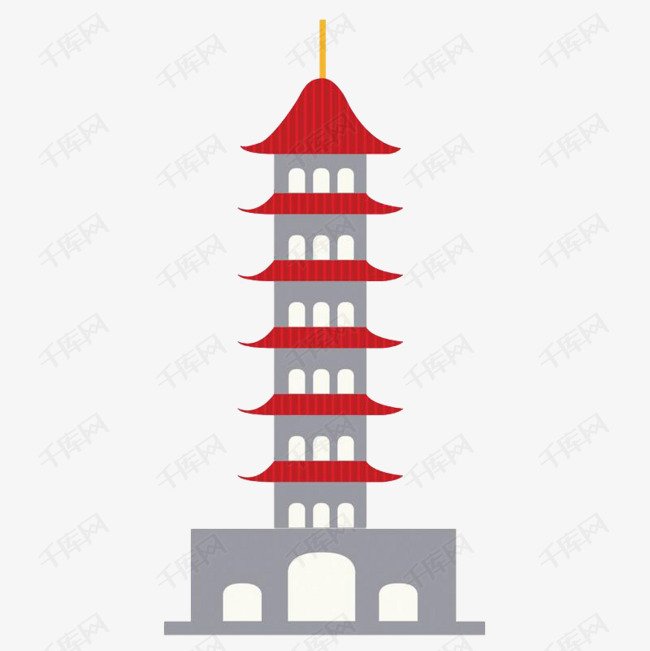 卡通雷峰塔