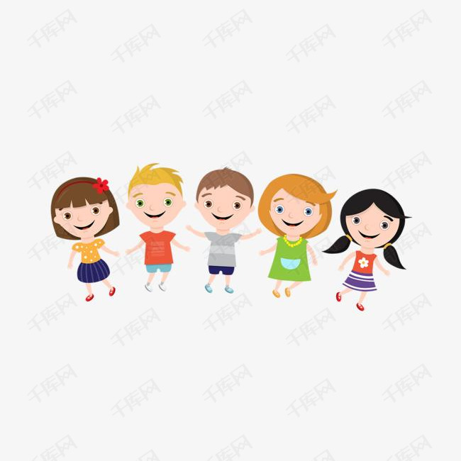 手绘小学生学校