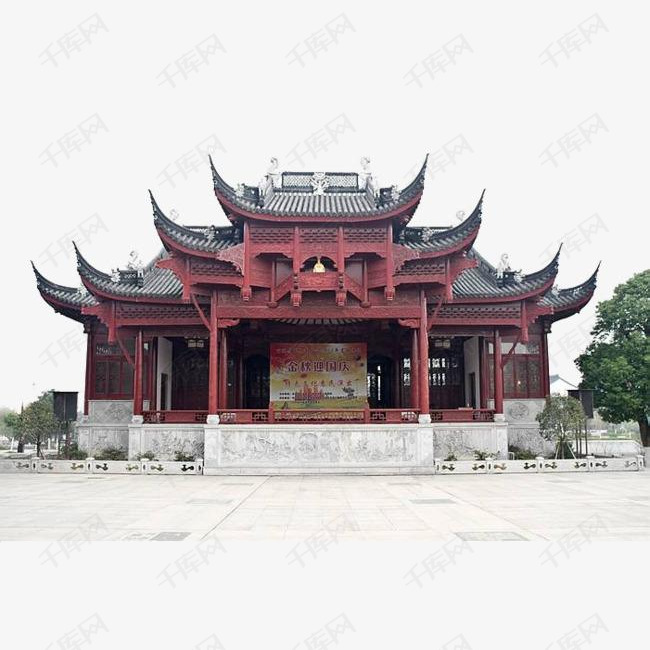 中式对称戏台