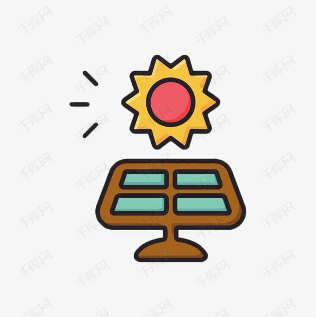 手绘太阳能发电