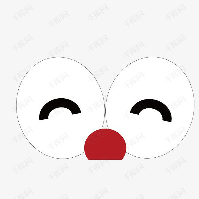 眼睛手绘卡通眼睛                                           红色