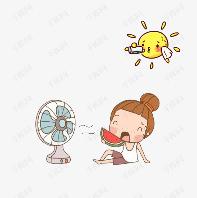 卡通烈日炎炎