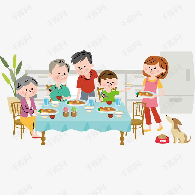 家庭聚餐的素材免抠家庭聚餐卡通商务聚餐商务聚餐卡通卡通商务聚餐