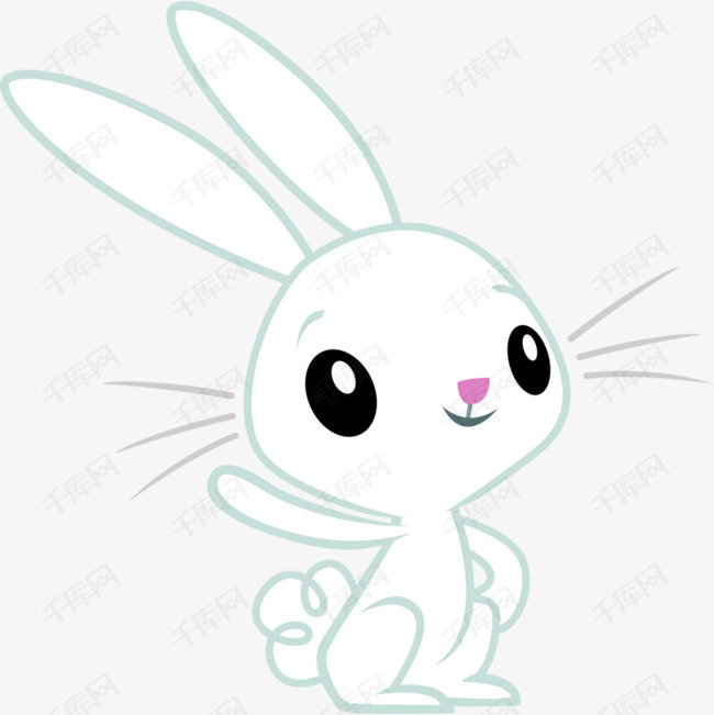 手绘兔子 可爱 卖萌 卡通小兔子