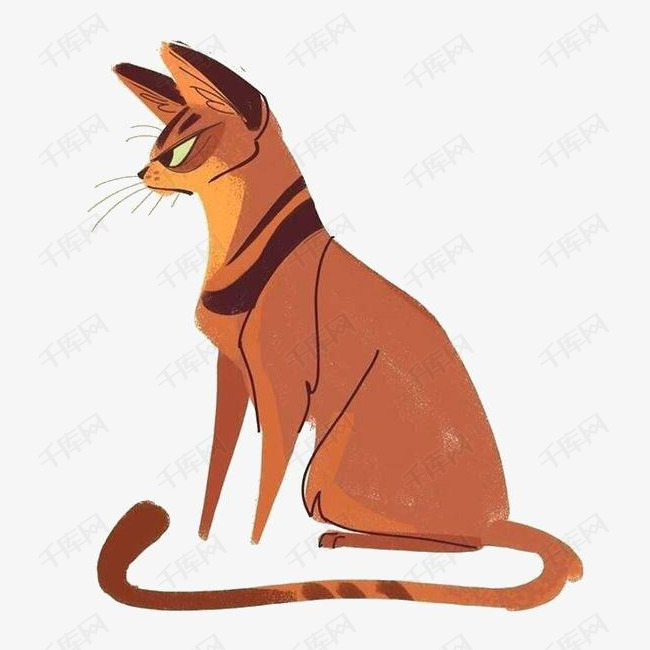 卡通小猫侧面