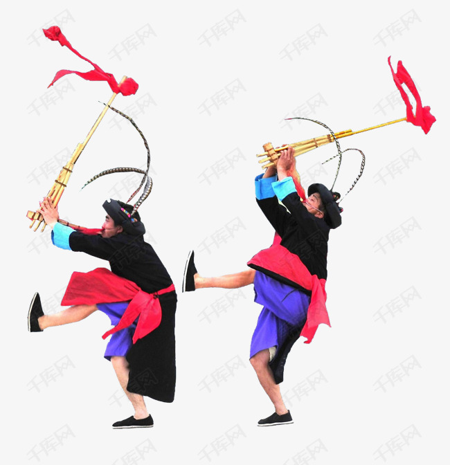 苗族吹芦笙的男子