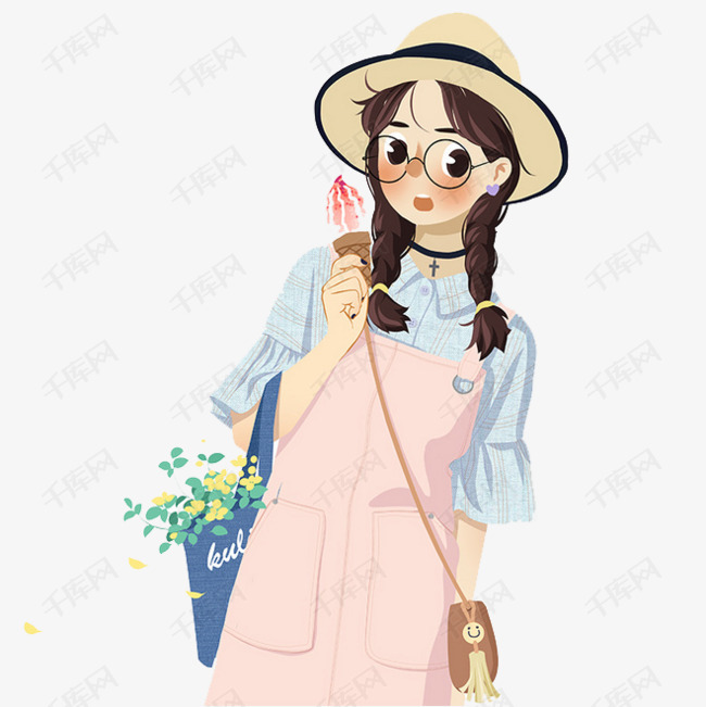 卡通女孩素材图片免费下载_高清png_千库网(图片编号