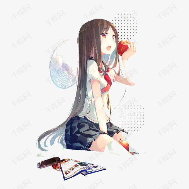 卡通女孩素材图片免费下载_高清png_千库网(图片编号