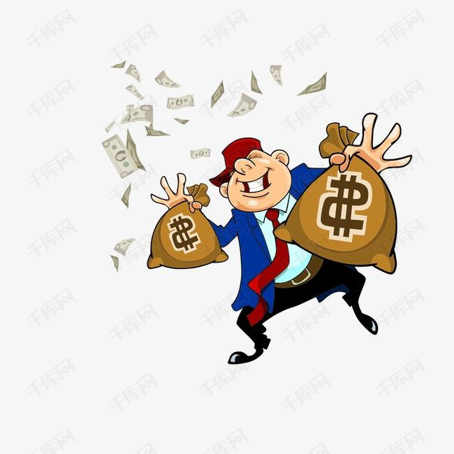 卡通金钱男人