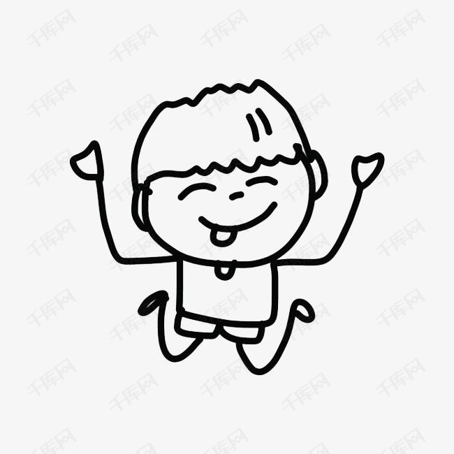 手绘小男孩
