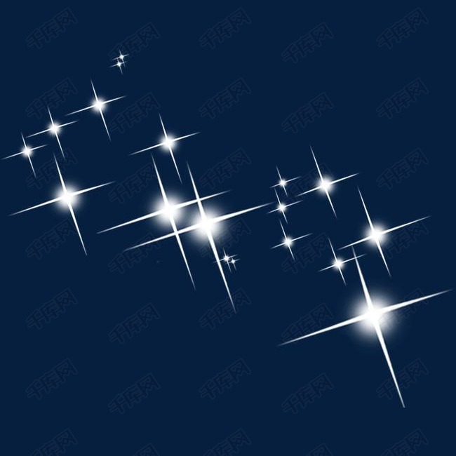 星星的素材免抠星星闪烁白色