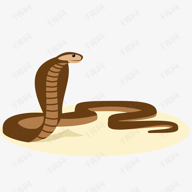 棕色小蛇的素材免抠手绘小蛇棕色卡通