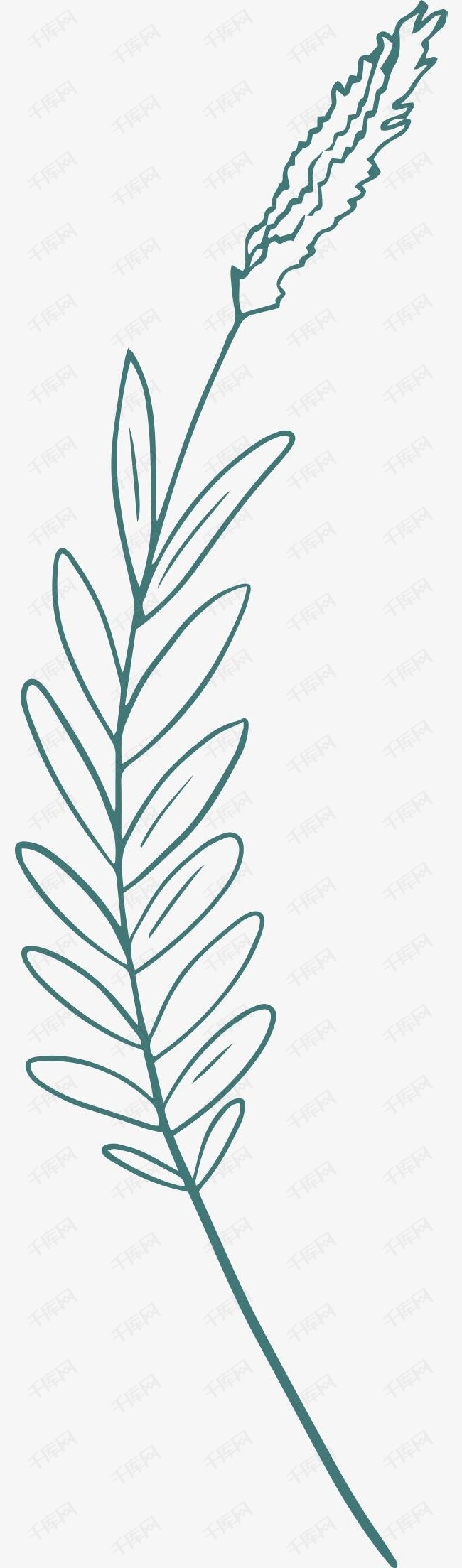 简笔画绿色树叶装饰的素材免抠树叶植物绿植叶子绿叶手绘树叶
