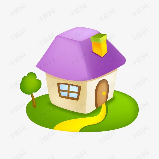 卡通房屋的素材免抠卡通装饰建筑房子房屋