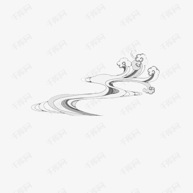 云朵的素材免抠手绘素描云朵