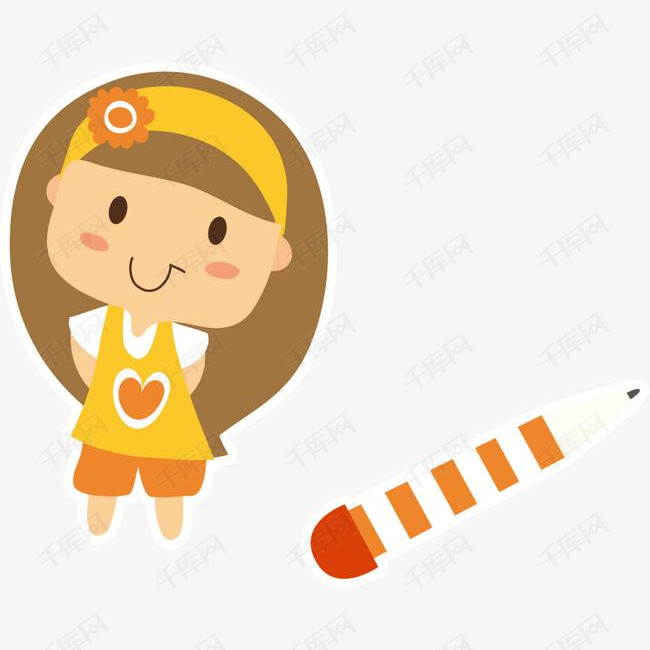 开学季呆萌小女孩