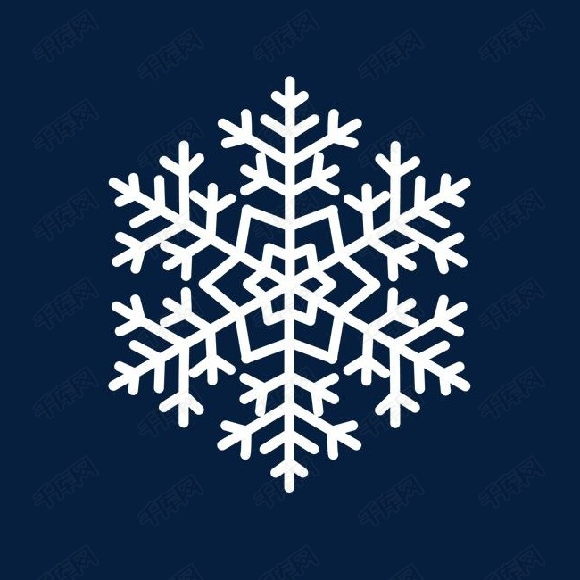 简约纯洁装饰雪花设计图素材图片免费下载_高清psd_千