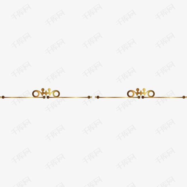 金色分隔符的素材免抠矢量间隔线素材分割线间隔线素材金色分隔符