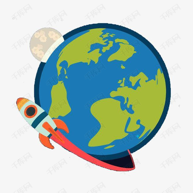火箭绕地球一圈素材图片免费下载_高清png