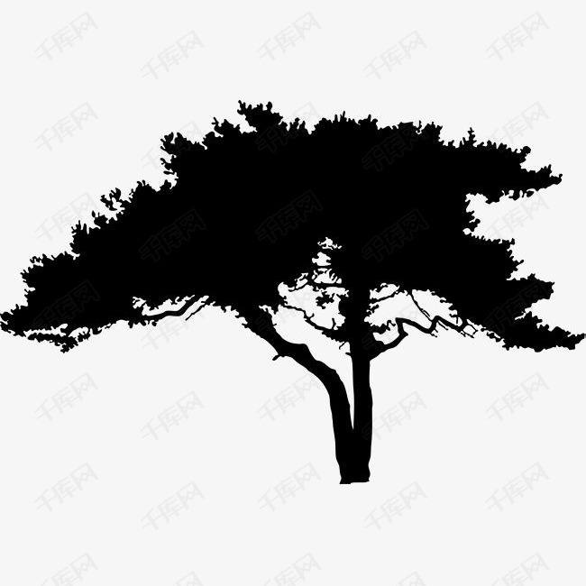 大树剪影的素材免抠树剪影枯树枝枯树干大树树木木材