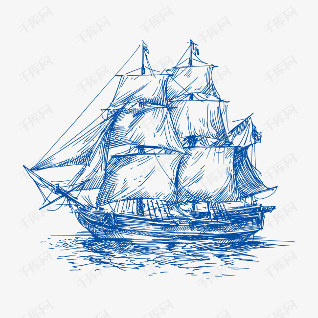 海洋航海的素材免抠海洋航海船只矢量船