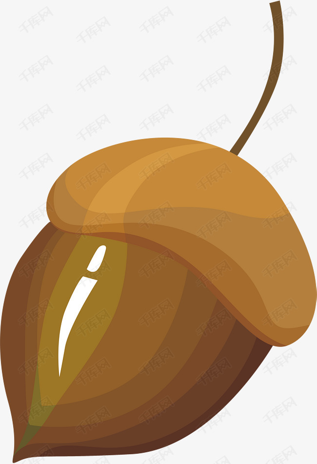咖啡色卡通松果