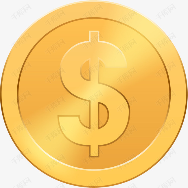 金色卡通钱币