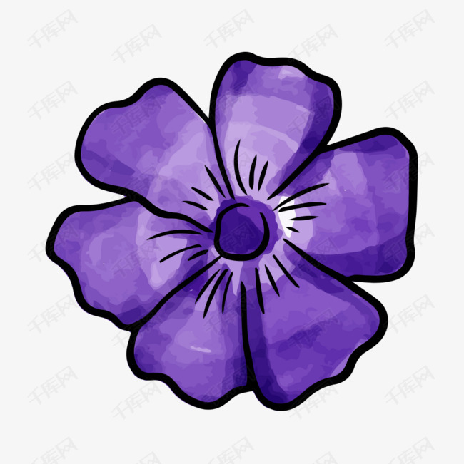 紫色花朵的素材免抠紫色花朵花开紫色花瓣六瓣花圆形