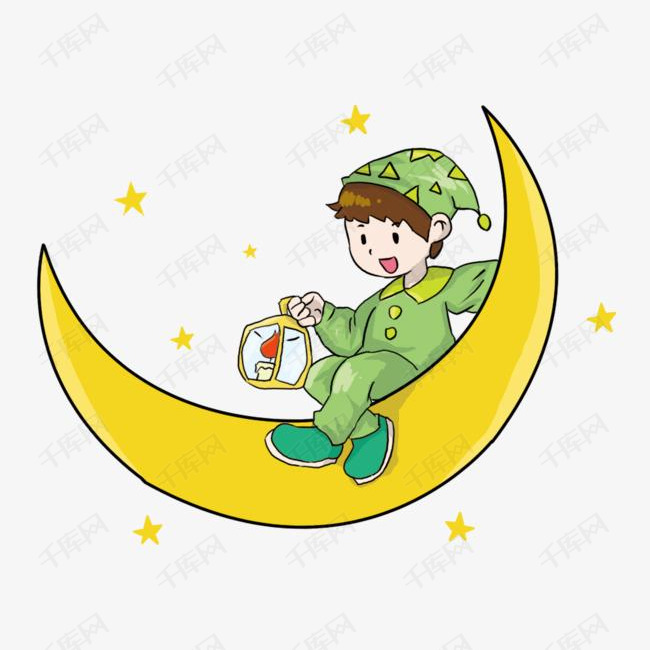儿童插画星星卡通                                            睡觉