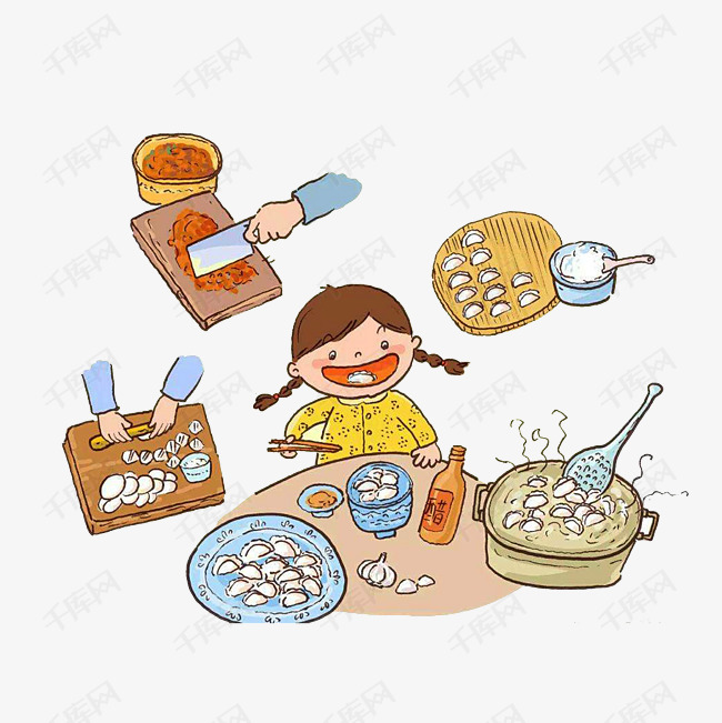 包饺子过程图素材图片免费下载_高清psd_千库网(图片