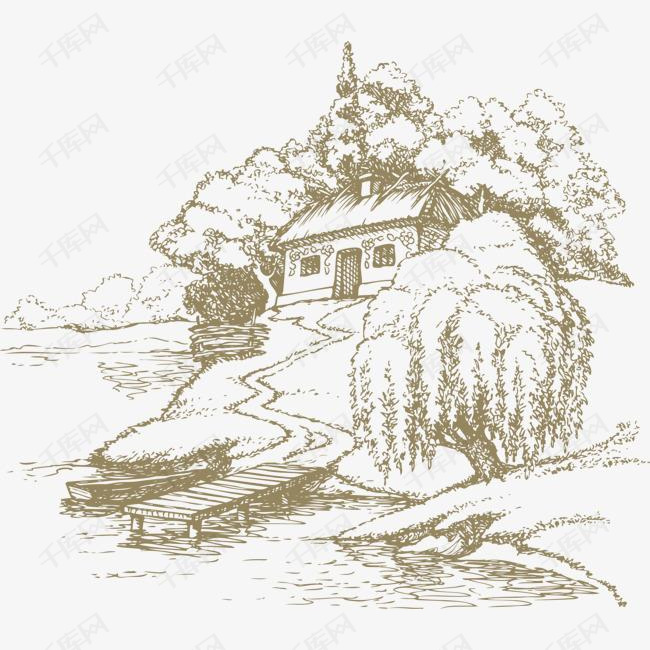 素描大自然风景素材图片免费下载_高清png