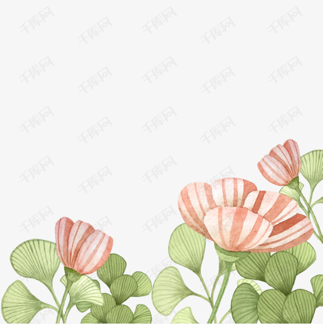 淡雅鲜花素材图片免费下载_高清psd_千库网(图片编号