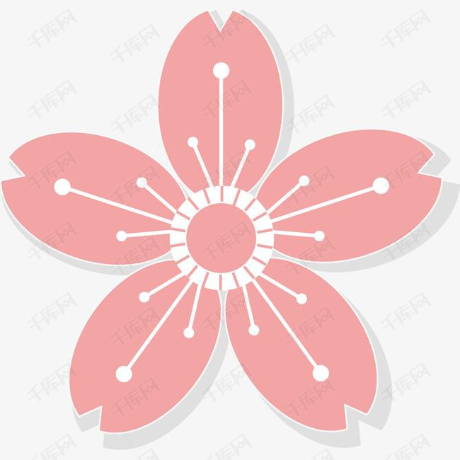 矢量图粉色樱花花瓣