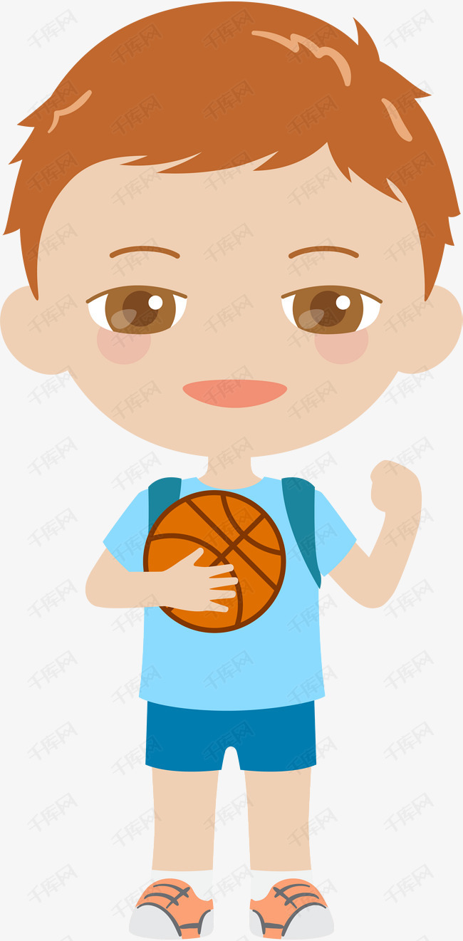 抱着篮球的可爱男孩的素材免抠抱着篮球打篮球篮球运动短发男孩开心