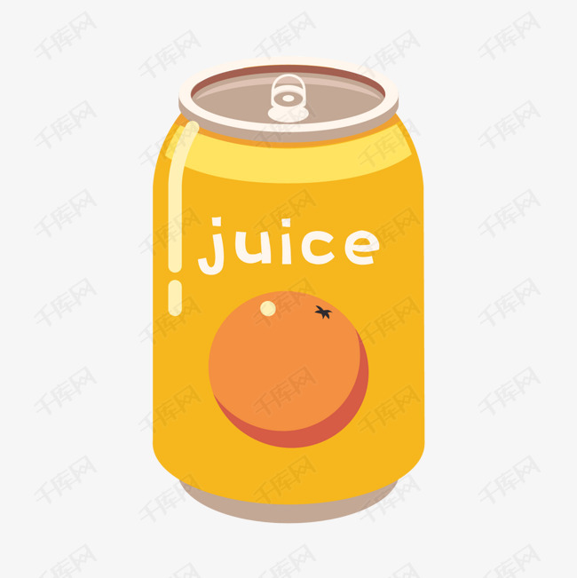 黄色果汁卡通图标