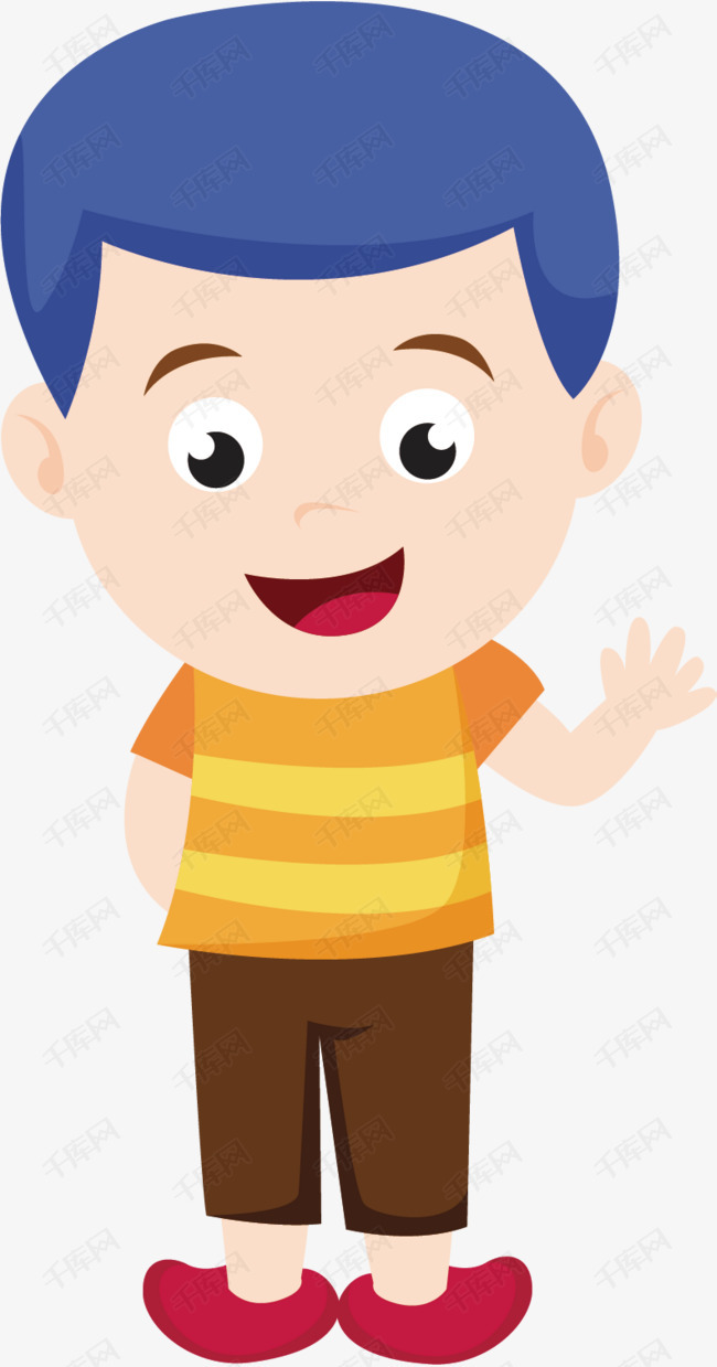 矢量图高兴的小男孩的素材免抠矢量图卡通手绘水彩小男孩男生孩子