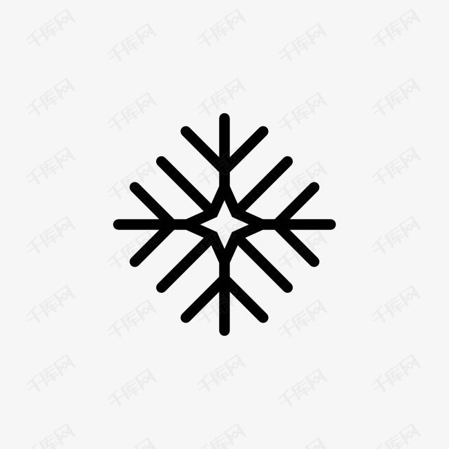 雪花天气符号图标