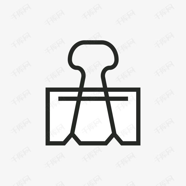 学生用品小夹子简笔画