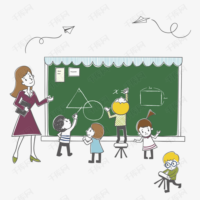 老师和学生互动场景图