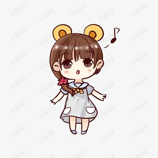 捧花叶子  可爱小女孩                                        人物