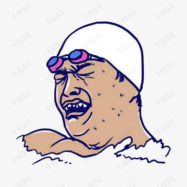 卡通崩溃心情差logo男生