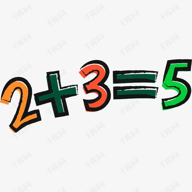 卡通手绘数学加减法