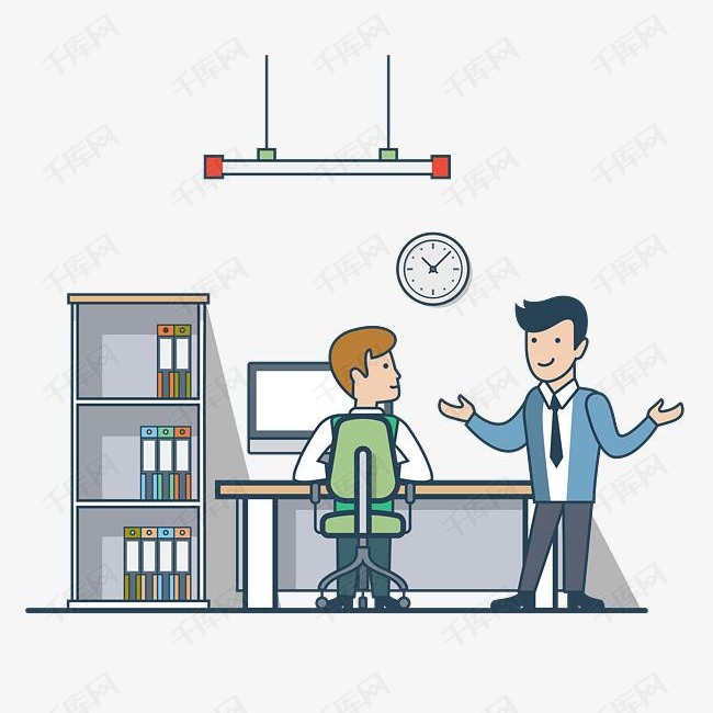 矢量卡通扁平化商业人物指导png