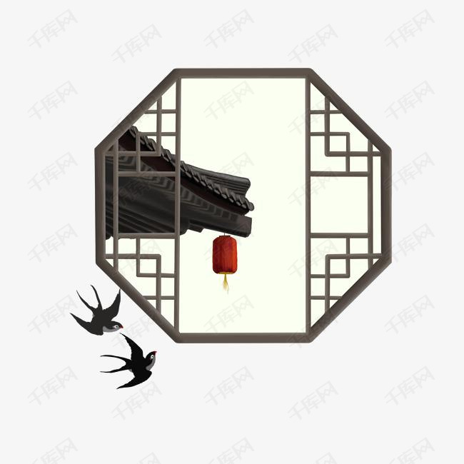 复古窗户装饰免抠图